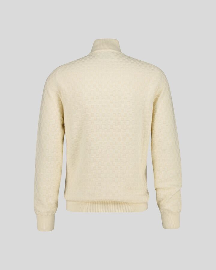 Micro Textured Zip Sweater