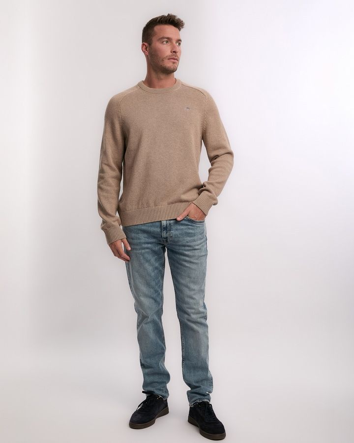 Casual Cotton C-Neck