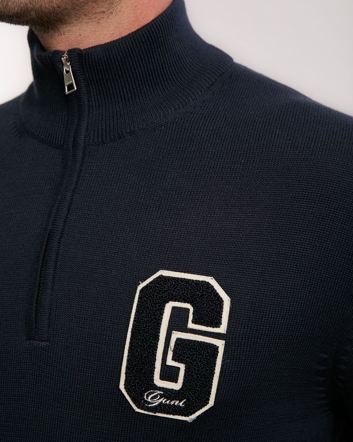Small Graphic Badge Half Zip