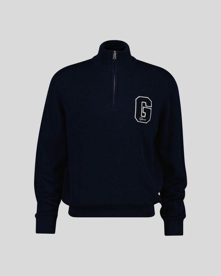 Small Graphic Badge Half Zip