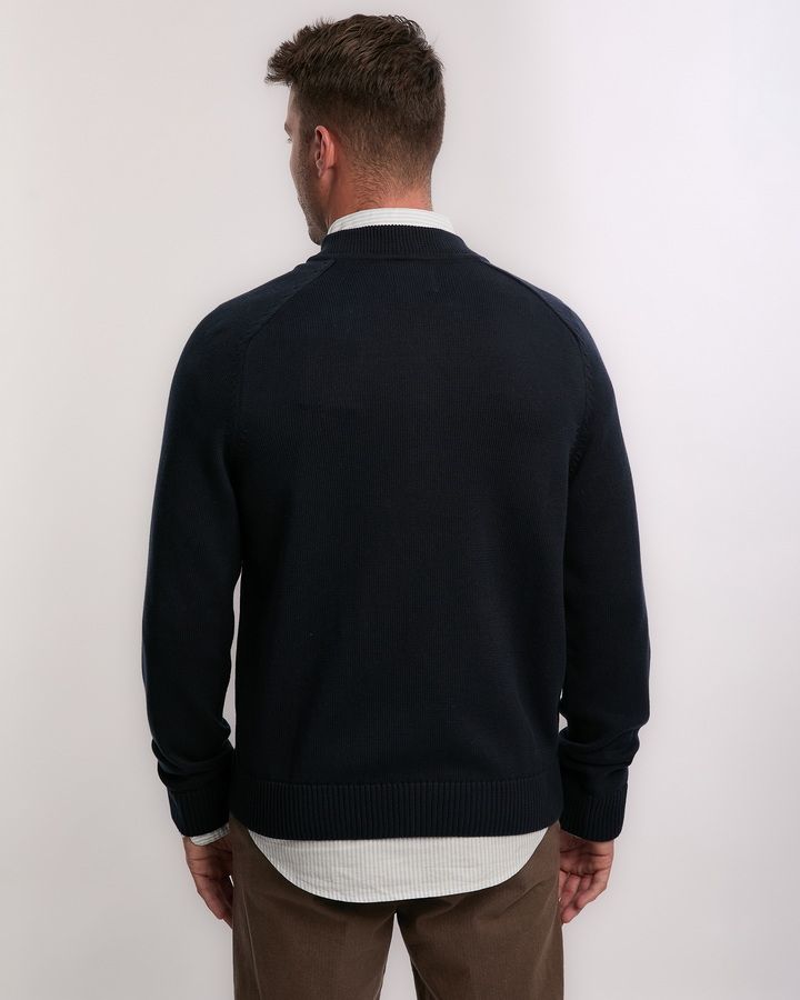 Casual Cotton Zip Bomber Cardigan