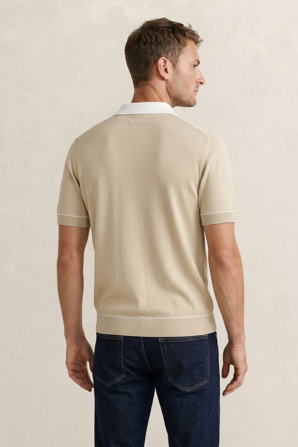 Cotton Modal Polo Sweater