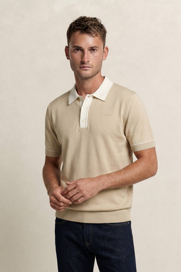 Cotton Modal Polo Sweater