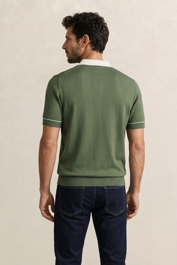 Cotton Modal Polo Sweater