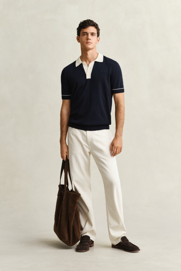 Cotton Modal Polo Sweater