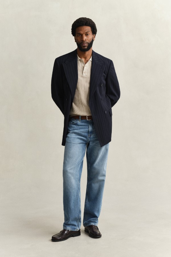 Textured Cotton Polo Sweater