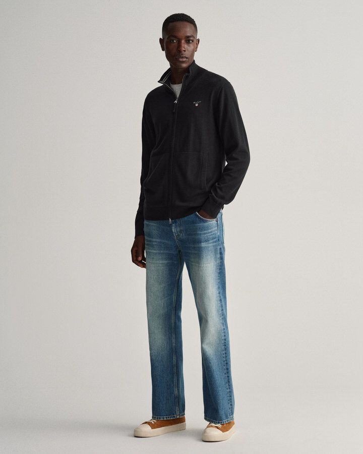 Classic Cotton Zip Cardigan