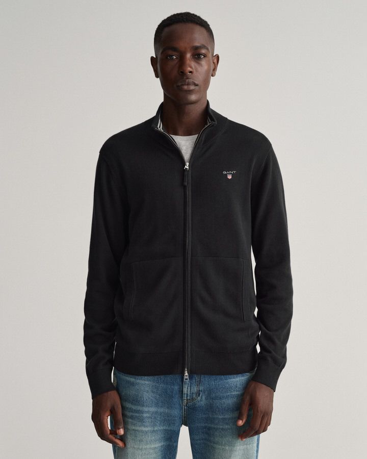 Classic Cotton Zip Cardigan