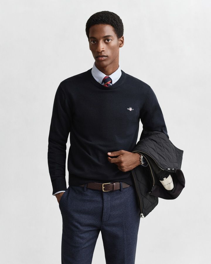 Classic Cotton Crew Neck Sweater