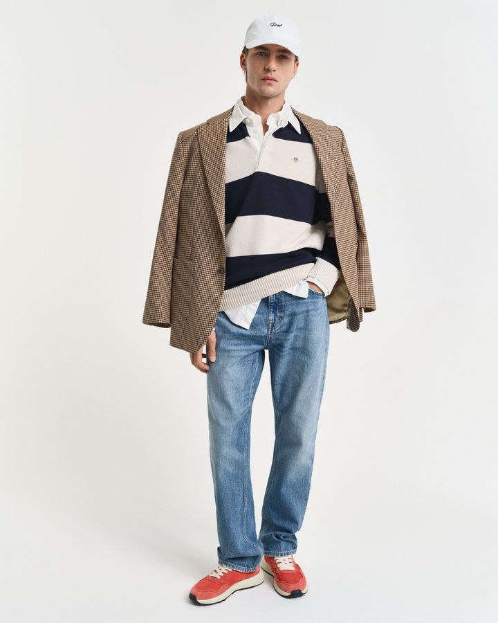 Barstriped Polo Sweater