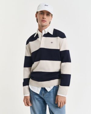 Barstriped Polo Sweater