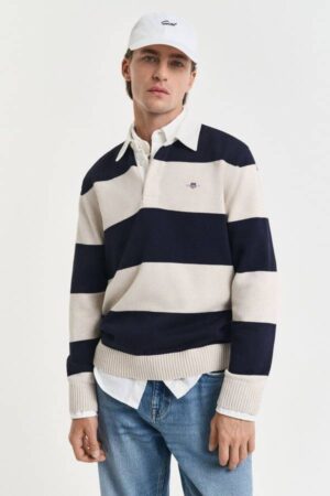 Barstriped Polo Sweater