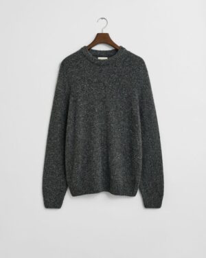 Wool Blend Nepps Crew Neck Sweater