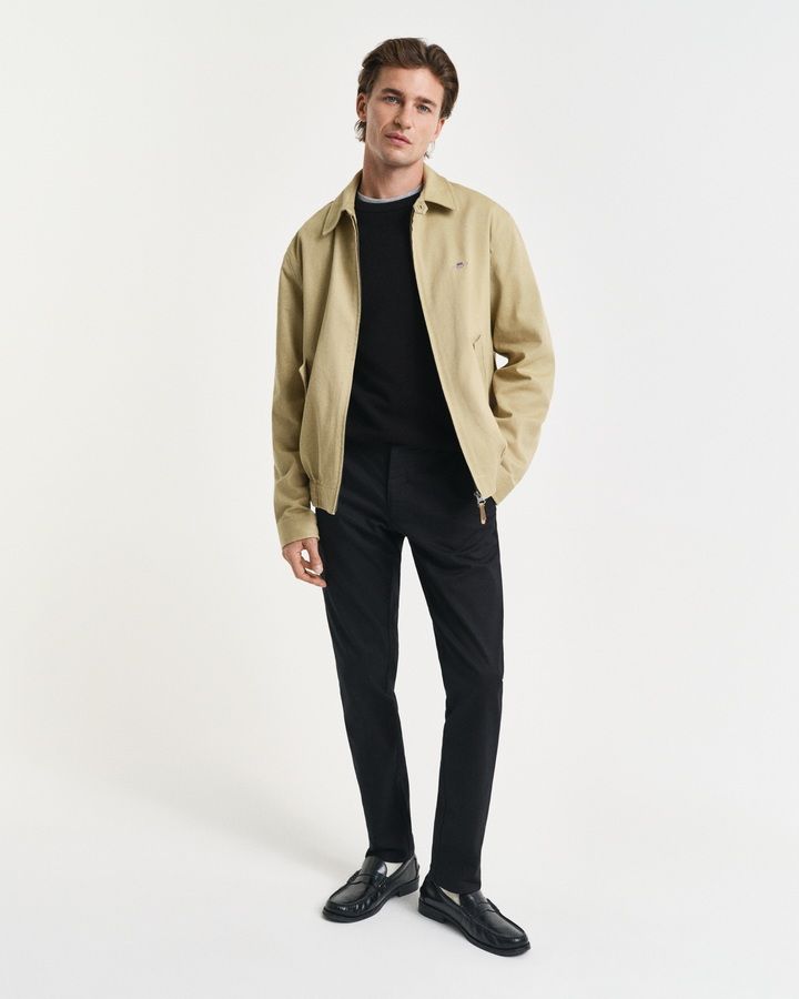 Cotton Pique Crew Neck Sweater