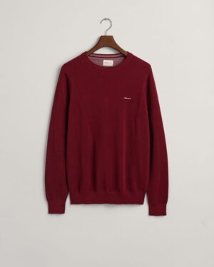 Cotton Pique Crew Neck Sweater