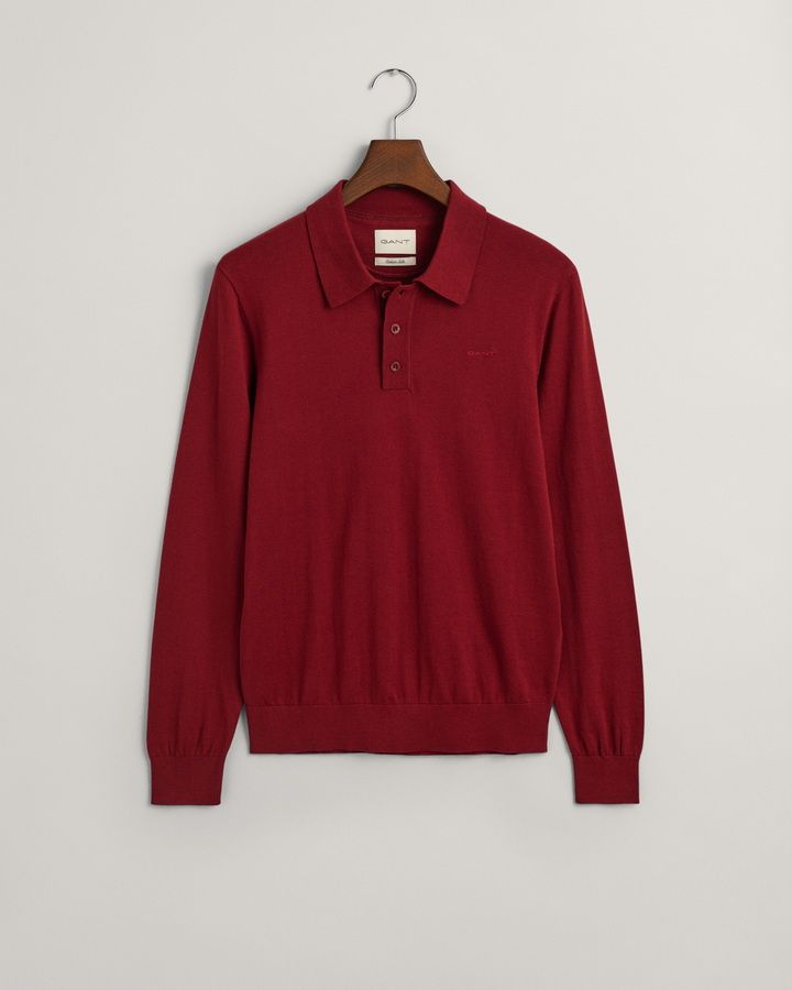 Fine Cotton Polo Sweater