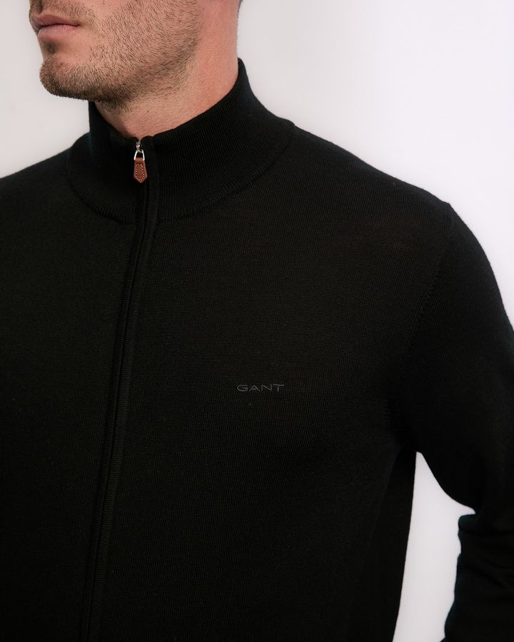 Extrafine Merino Wool Zip Cardigan