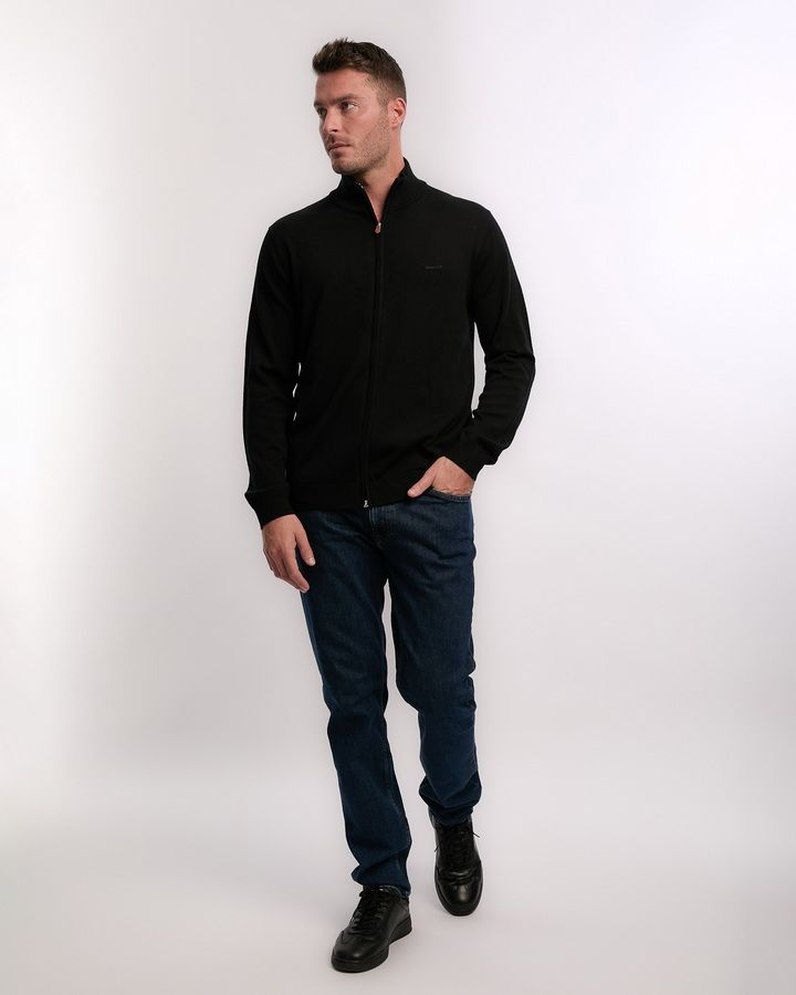 Extrafine Merino Wool Zip Cardigan
