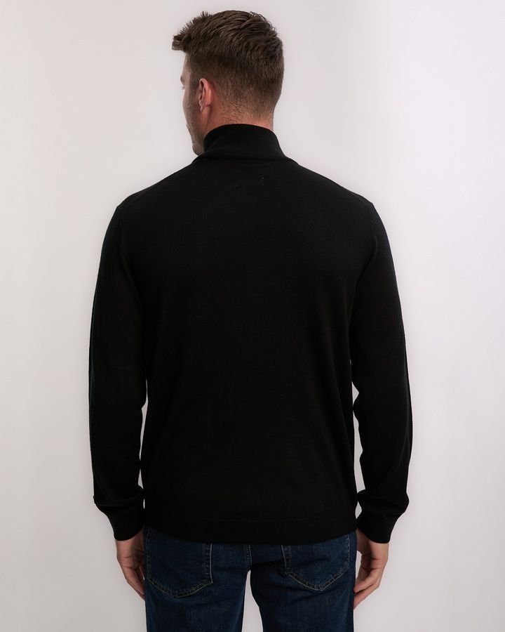 Extrafine Merino Wool Zip Cardigan