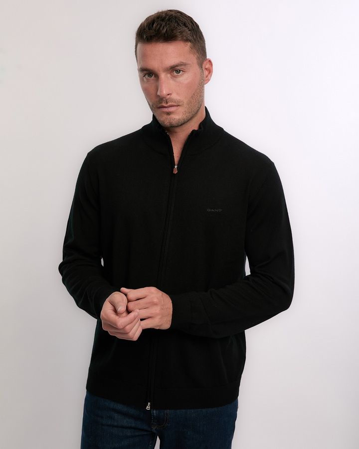 Extrafine Merino Wool Zip Cardigan