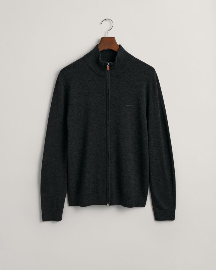 Extrafine Merino Wool Zip Cardigan