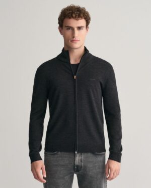 Extrafine Merino Wool Zip Cardigan