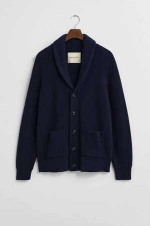 Wool Blend Shawl Collar Cardigan