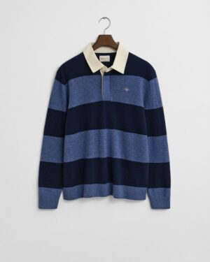 Striped Extra Fine Lambswool Rugger Sweater