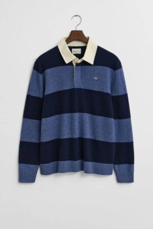 Striped Extra Fine Lambswool Rugger Sweater