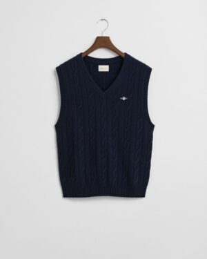 Lambswool Cable Knit Vest