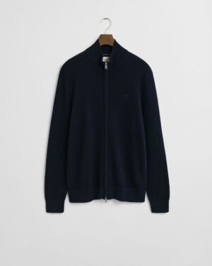 Textured Cotton Merino Cardigan