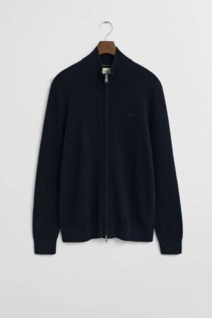 Textured Cotton Merino Cardigan