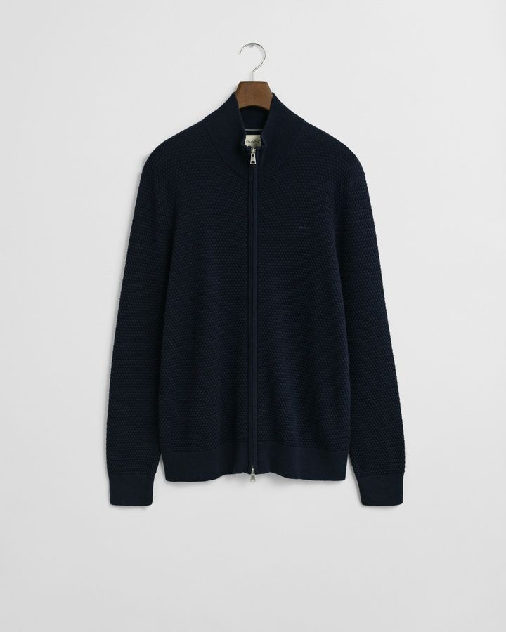 Textured Cotton Merino Cardigan