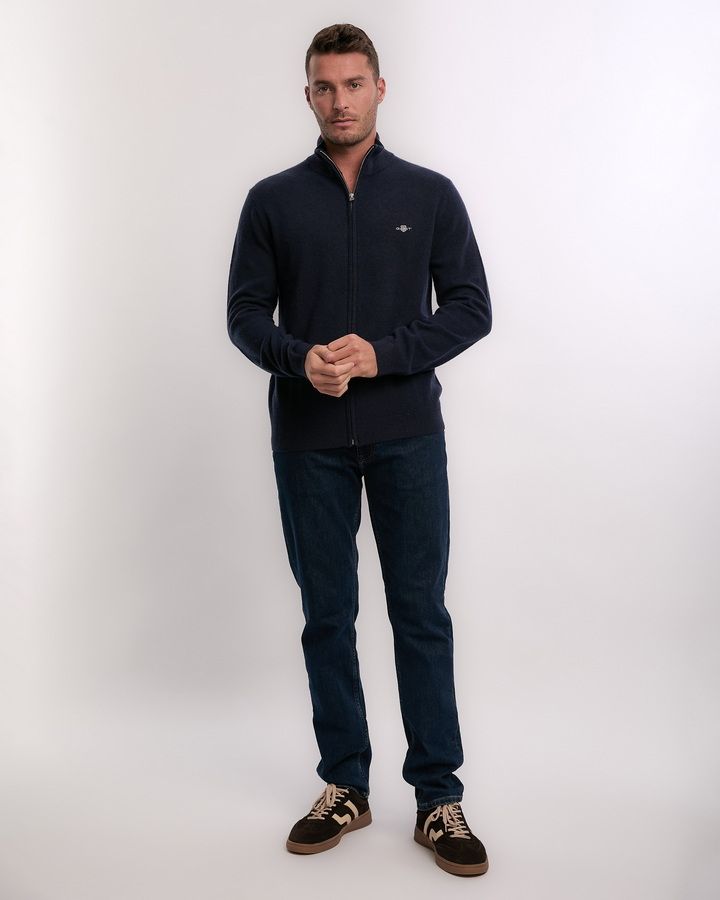 Extrafine Lambswool Zip Cardigan