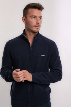 Extrafine Lambswool Zip Cardigan