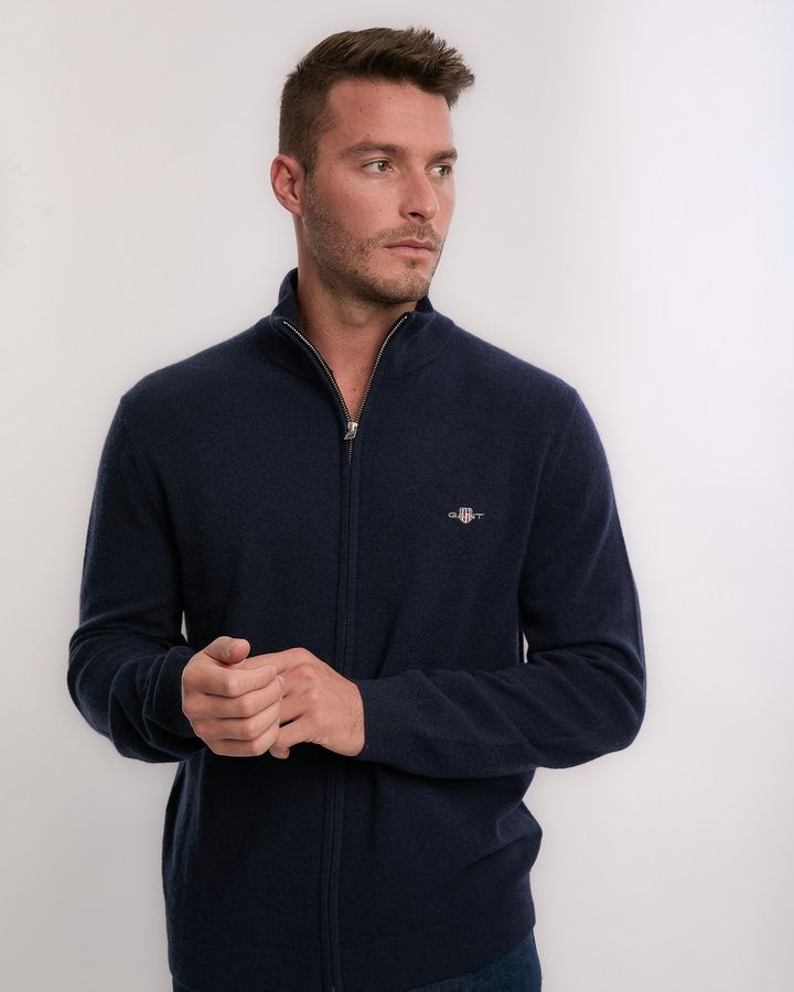 Extrafine Lambswool Zip Cardigan
