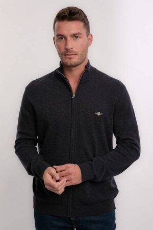 Extrafine Lambswool Zip Cardigan