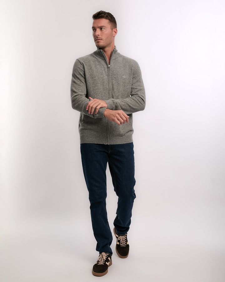 Extrafine Lambswool Zip Cardigan
