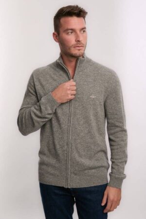 Extrafine Lambswool Zip Cardigan