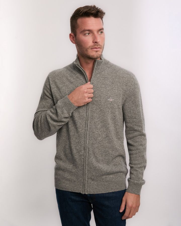 Extrafine Lambswool Zip Cardigan