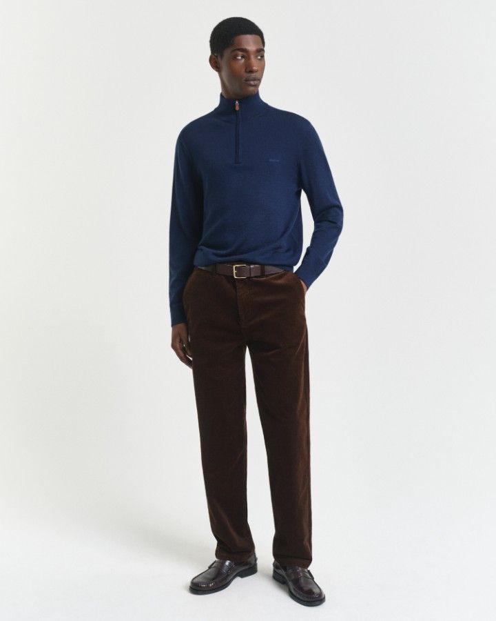 EXTRAFINE MERINO WOOL HALF ZIP