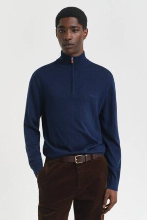 EXTRAFINE MERINO WOOL HALF ZIP
