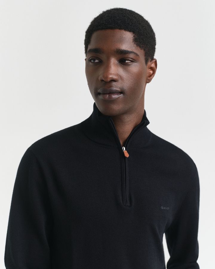 EXTRAFINE MERINO WOOL HALF ZIP
