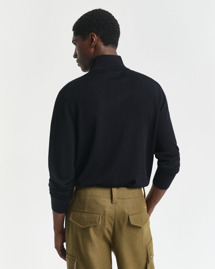 EXTRAFINE MERINO WOOL HALF ZIP