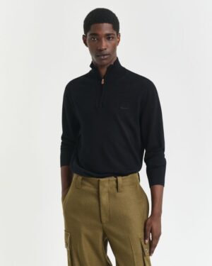 EXTRAFINE MERINO WOOL HALF ZIP