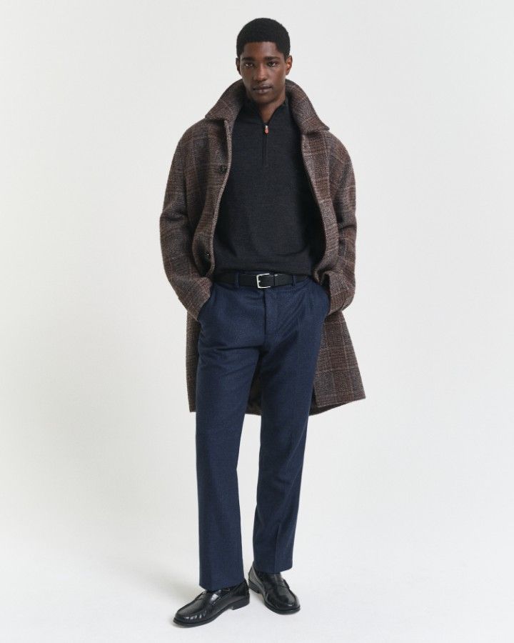 EXTRAFINE MERINO WOOL HALF ZIP