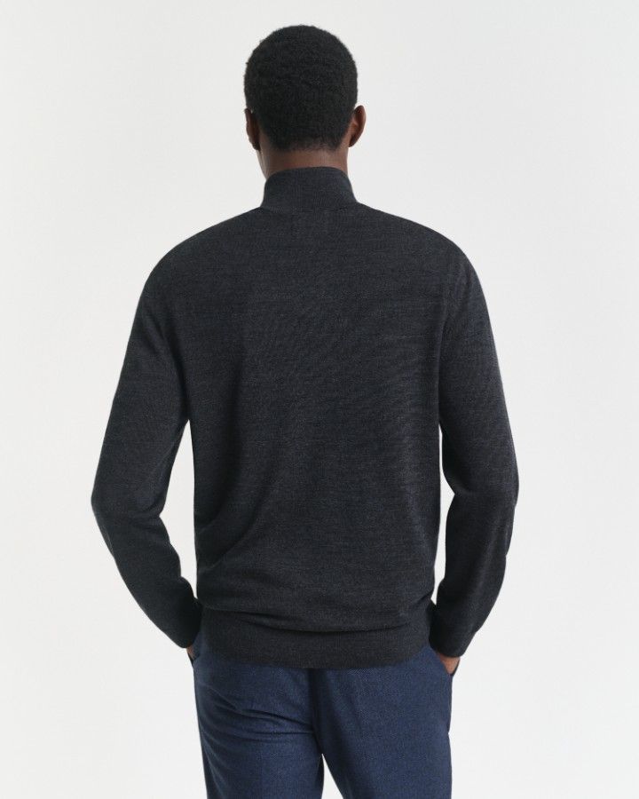 EXTRAFINE MERINO WOOL HALF ZIP