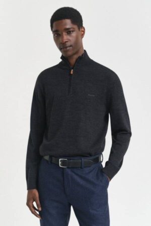 EXTRAFINE MERINO WOOL HALF ZIP
