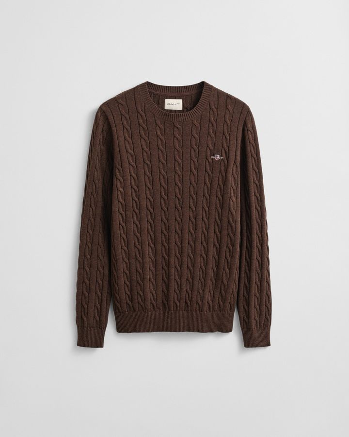 COTTON CABLE C-NECK