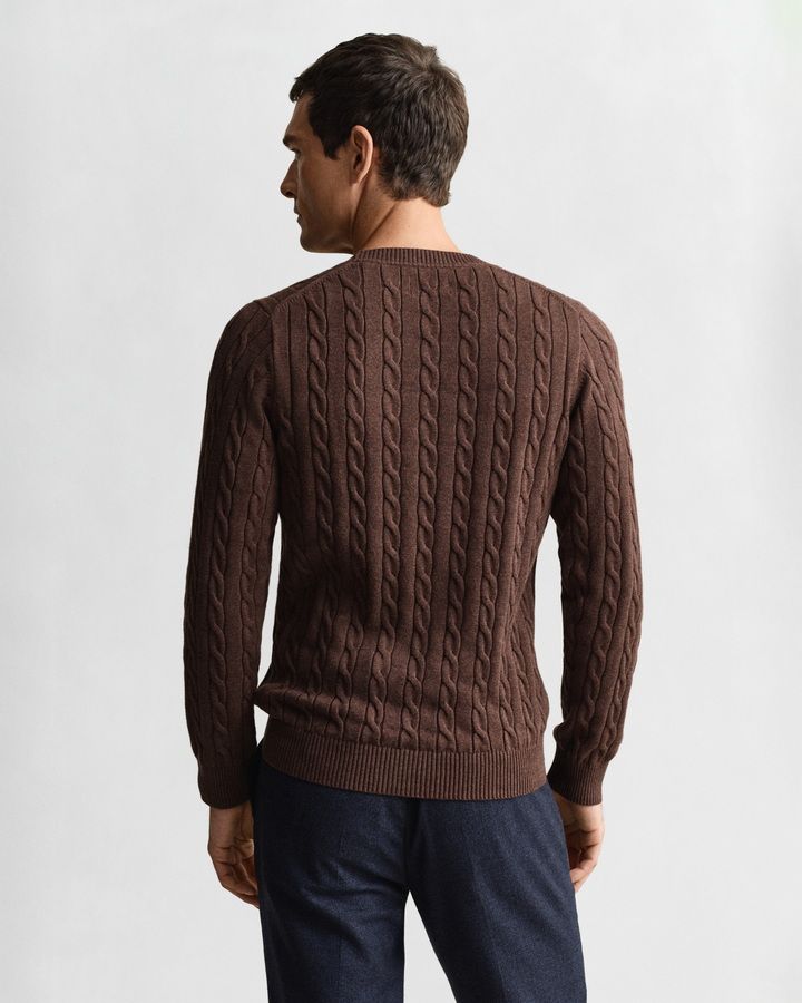 COTTON CABLE C-NECK